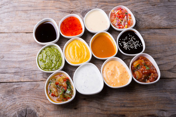 Obraz na płótnie Canvas Different type of sauces