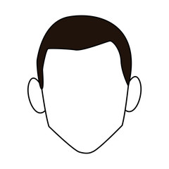 Young man faceless cartoon vector illustration graphic design