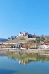 Fototapeta na wymiar Würzburg, Main, Festung Marienberg