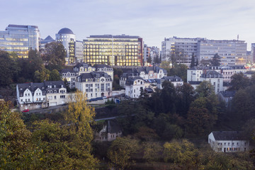 Fototapeta na wymiar Panorama of Luxembourg City