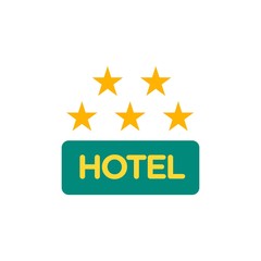 luxury hotel flat vector icon. Modern simple isolated sign. Pixel perfect vector  illustration for logo, website, mobile app and other designs