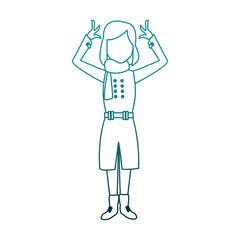 Obraz premium Woman with winter clothes vector illustration graphic design