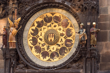 Obraz premium The Orloj astronomical clock. Prague, Czech Republic