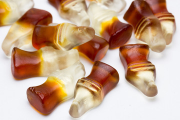 Gominolas con forma de botella de cola