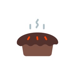 cake, hot cake flat vector icon. Modern simple isolated sign. Pixel perfect vector  illustration for logo, website, mobile app and other designs