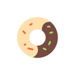 donuts flat vector icon. Modern simple isolated sign. Pixel perfect vector  illustration for logo, website, mobile app and other designs