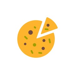 pizza flat vector icon. Modern simple isolated sign. Pixel perfect vector  illustration for logo, website, mobile app and other designs