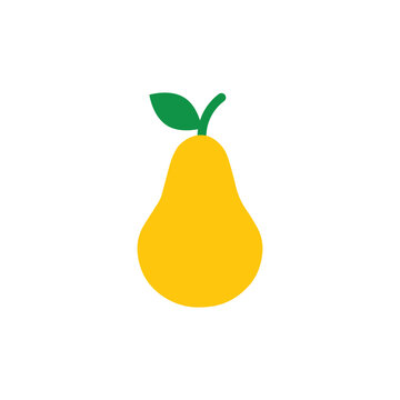 pear flat vector icon. Modern simple isolated sign. Pixel perfect vector  illustration for logo, website, mobile app and other designs