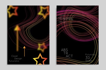 Abstract banner template with blurred geometric shapes
