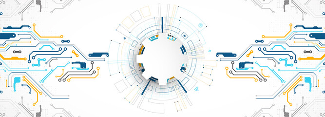 Vector illustration, Hi-tech digital technology and engineering theme