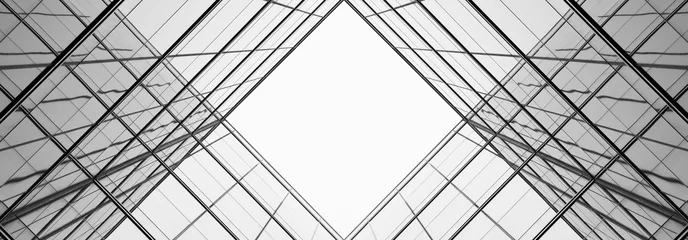 Foto op Aluminium architecture of geometry at glass window - monochrome © sema_srinouljan
