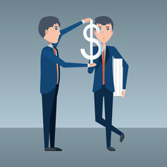 Obraz premium Cartoon businessman design