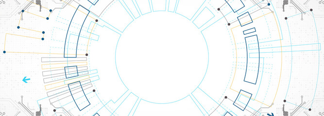 Abstract technology circuit board. Communication concept