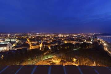 Old town of Grudziadz at night