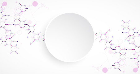 Abstract  technology hexagonal background. Connection structure.