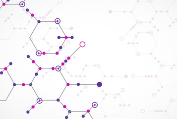 Abstract  technology hexagonal background. Connection structure.