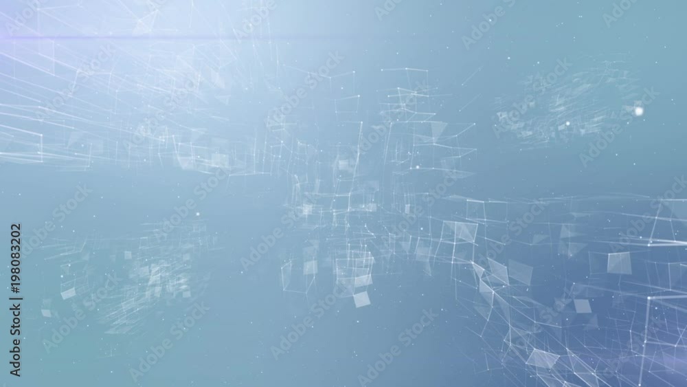 Poster Megastructures in space. Multicolored background. Depth of field. Place for text. Plexus cinematographic business medical background. Visualization of abstract forms of the plexus. Connection and web