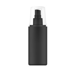 Black Spray Bottle with transparent cap.