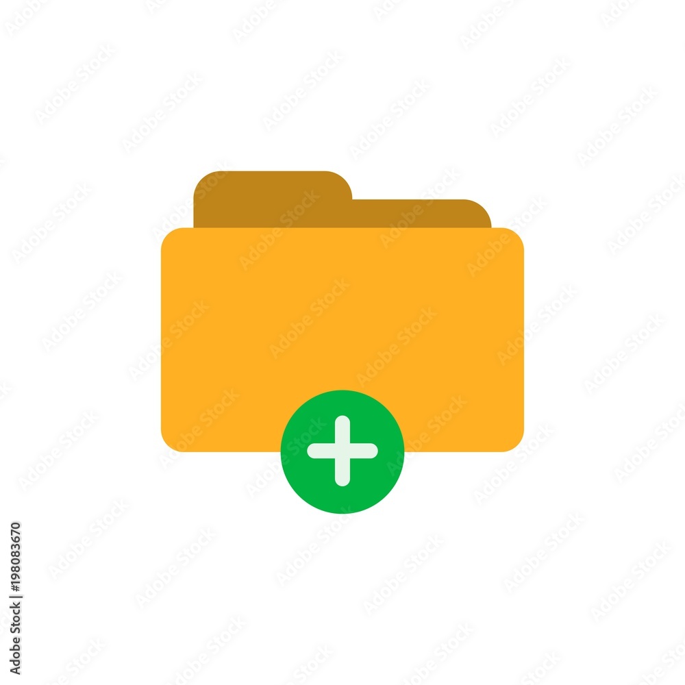 Aufkleber add new folder flat vector icon. modern simple isolated sign. pixel perfect vector illustration for 