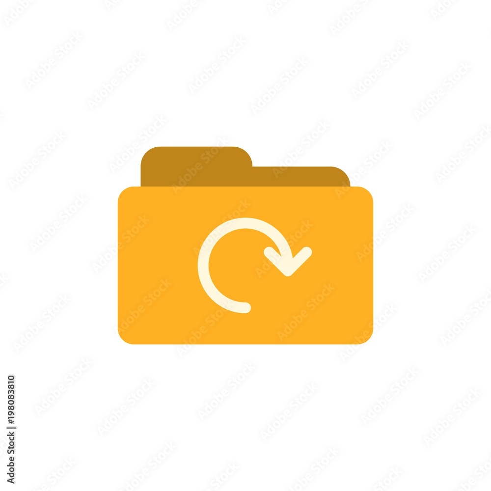 Poster update folder flat vector icon. modern simple isolated sign. pixel perfect vector illustration for l