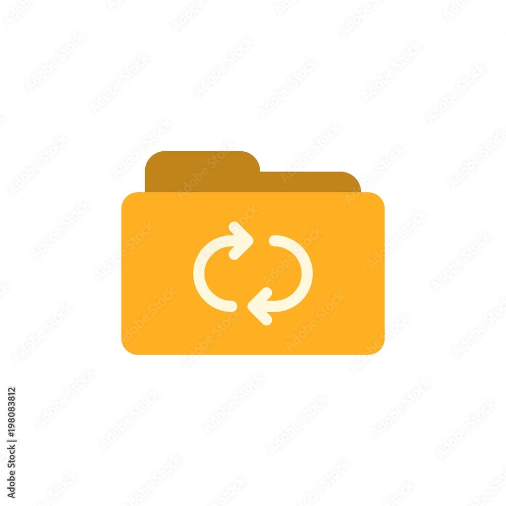 Poster update folder flat vector icon. modern simple isolated sign. pixel perfect vector illustration for l