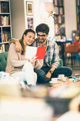 Two people in cafe enjoying the time spending with each other