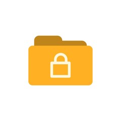 locked folder flat vector icon. Modern simple isolated sign. Pixel perfect vector  illustration for logo, website, mobile app and other designs
