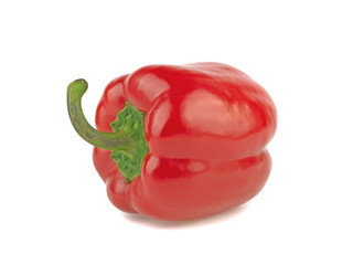 red sweet pepper on white background