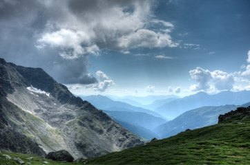 Fototapeta premium High contrast mountain scene in Carinthia, Austria
