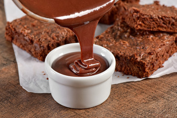 Chocolate sauce flow