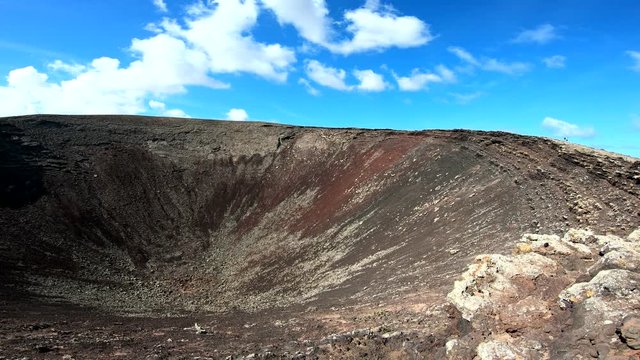 Vulkankegel, Vulkankrater, Krater, Calderon Hondo, Vulkanberg, Fuerteventura, 4K
