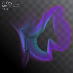 Abstract glow plasma shape