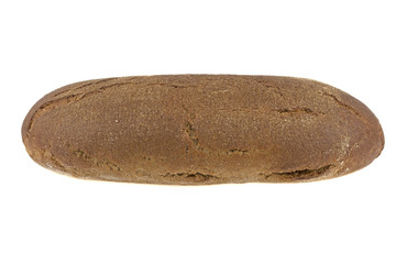 rye bread close-up isolated on white background