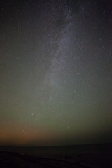 Milky way over the coast in Denmark