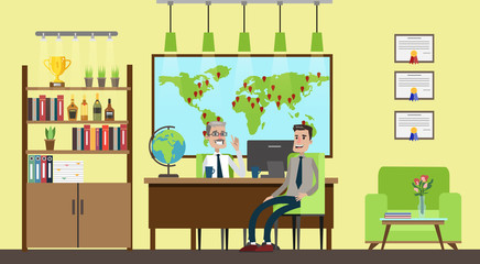 Travel agency building.