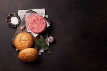 Tasty grilled home made burgers cooking