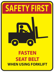 Safety first - fasten seat belt