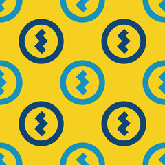 Coin sign seamless pattern. Strict line geometric pattern for your design.