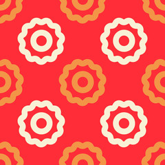 Sunny day seamless pattern. Strict line geometric pattern for your design.