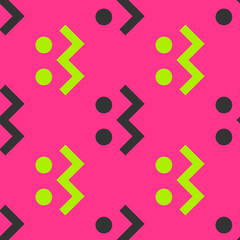 Creature running seamless pattern. Strict line geometric pattern for your design.