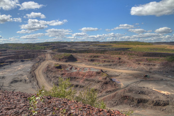 Fototapeta na wymiar Hibbing, Minnesota Open Pit Mine