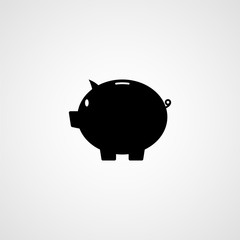 Piggy bank. Vector icon