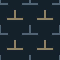 Strong builder seamless pattern. Strict line geometric pattern for your design.