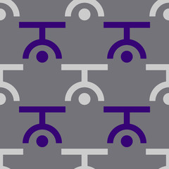 Upside down seamless pattern. Strict line geometric pattern for your design.