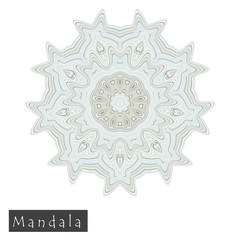 Made of thin lines detailed mandala.