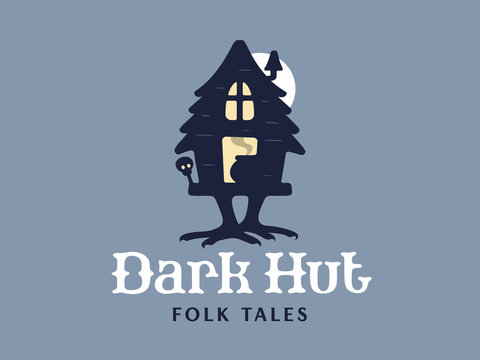 Modern Professional Logo Emblem Dark Hut Folk Tales