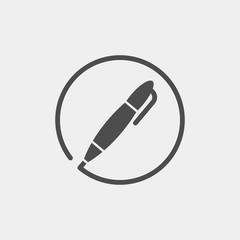 Pen flat vector icon