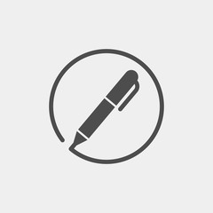 Pen flat vector icon