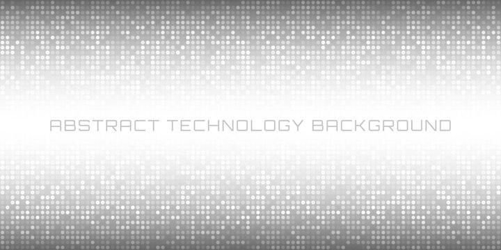 Abstract Gray Technology Horizontal Background. Vector Illustration