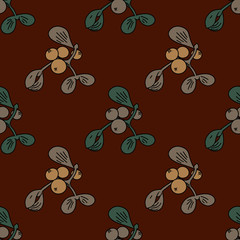 Mistletoe seamless pattern. Original design for print or digital media.